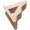Ekena Millwork 8-in W x 24-in D x 24-in H Funston Slat Rough Cedar Woodgrain TimberThane Outlooker, Primed Tan OUTUR080X24X24FST24RCPR - alternate 2